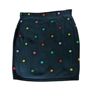 Vintage United Colors of Benneton Knit Polka Dot Sweater Skirt 90’s Y2K Pull On